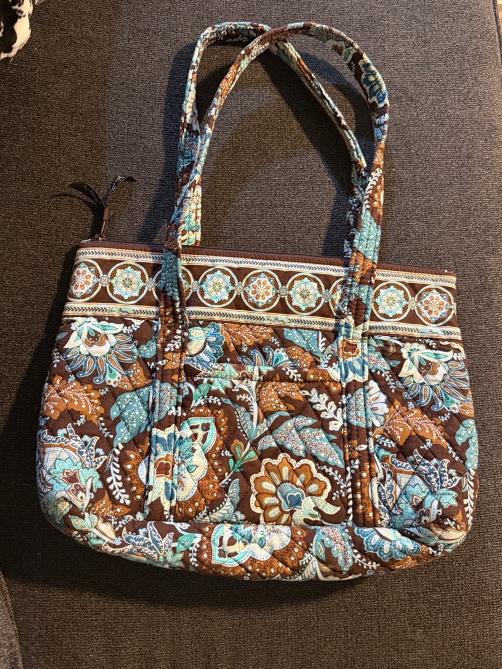 ❌SOLD❌Vera Bradley Quilted Floral Tote Java Blue